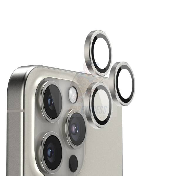 iPhone 16 Pro / 16 Pro Max - Back Camera Lens Tempered Glass Protector - Grey