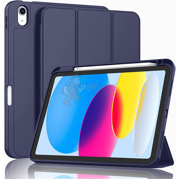 iPad 10 (2022) / iPad 11 (2025) Silicone case with Pencil Support - Dark Blue