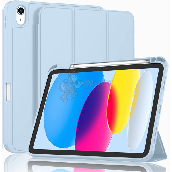 iPad 10 (2022) / iPad 11 (2025) Silicone case with Pencil Support - Light Blue