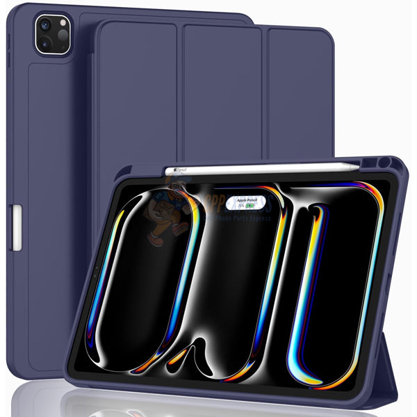 iPad Pro 11 (2024) Silicone case with Pencil Support - Dark Blue