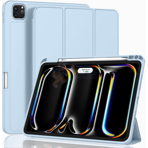 iPad Pro 11 (2024) Silicone case with Pencil Support - Light Blue