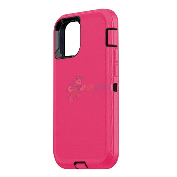 iPhone 12 Mini Shockproof Defender Case Cover - Hot Pink