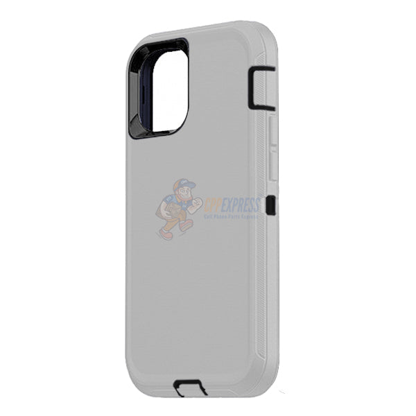 iPhone 12 Mini Shockproof Defender Case Cover - Light Grey