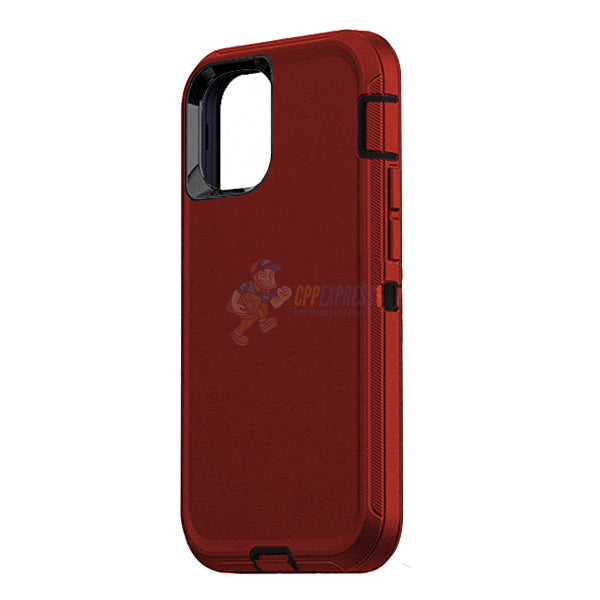 iPhone 12 Mini Shockproof Defender Case Cover - Red