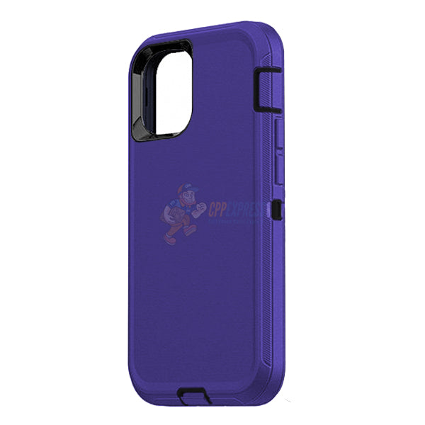 iPhone 12 / iPhone 12 Pro 6.1" Shockproof Defender Case Cover - Purple
