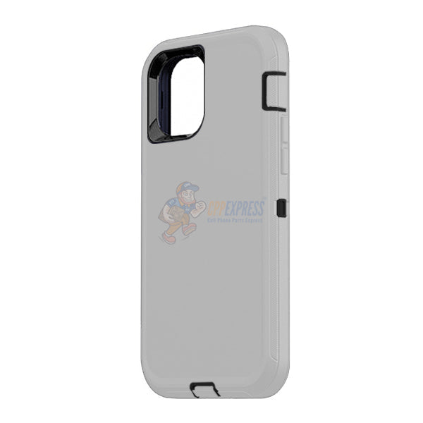 iPhone 12 Pro Max Shockproof Defender Case Cover - Light Gray