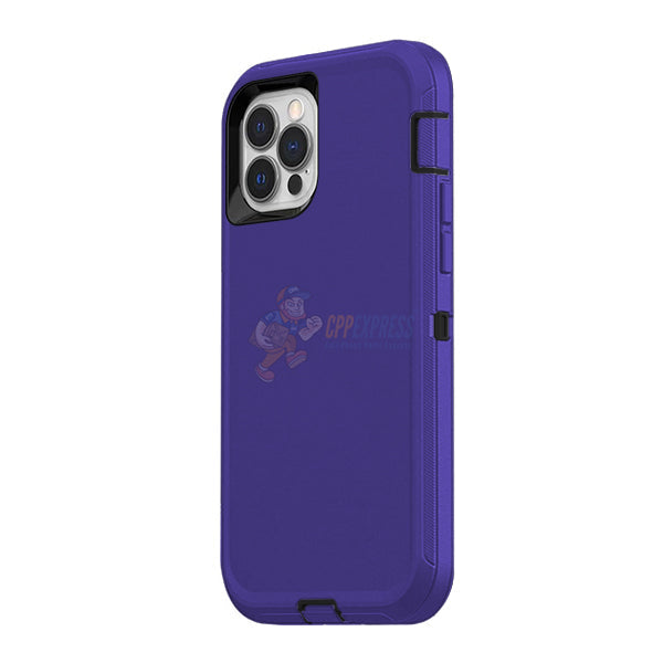 iPhone 13 Pro Max Shockproof Defender Case Cover - Purple