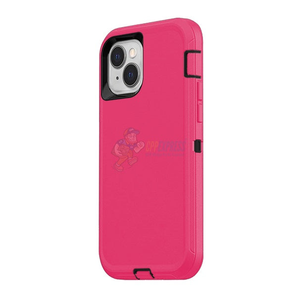iPhone 14 Plus Shockproof Defender Case Cover - Hot Pink