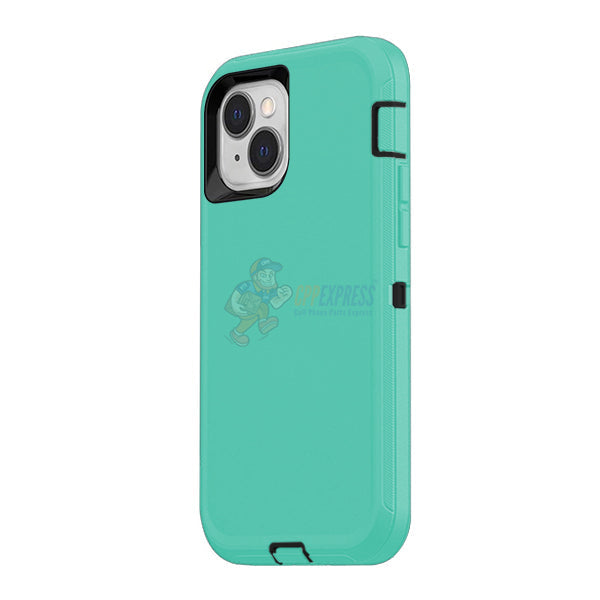 iPhone 14 Plus Shockproof Defender Case Cover - Light Blue