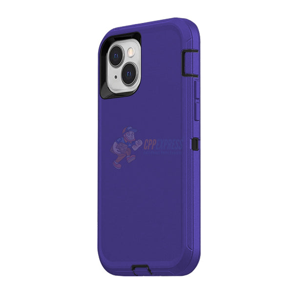 iPhone 14 Plus Shockproof Defender Case Cover - Purple