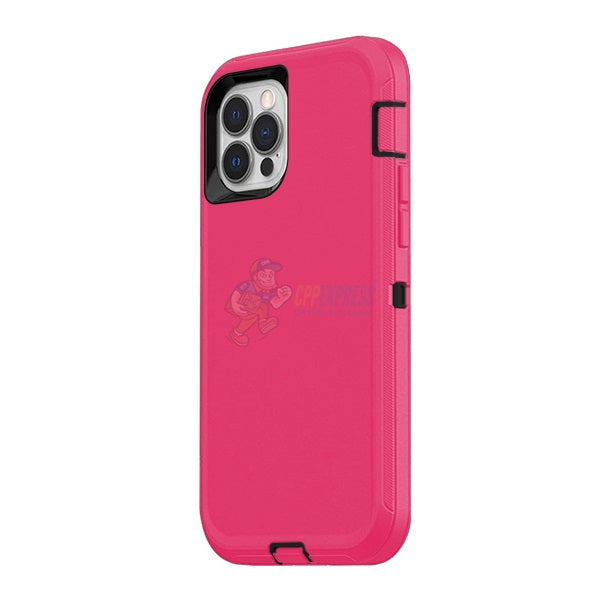iPhone 14 Pro Max Shockproof Defender Case Cover - Pink