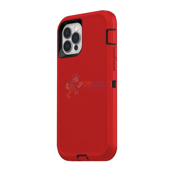 iPhone 14 Pro Max Shockproof Defender Case Cover - Red