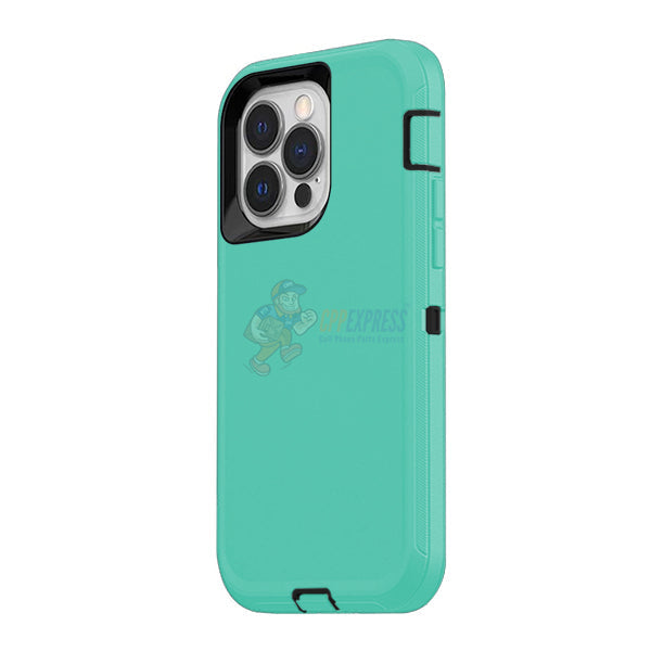 iPhone 14 Pro Shockproof Defender Case Cover - Light Blue
