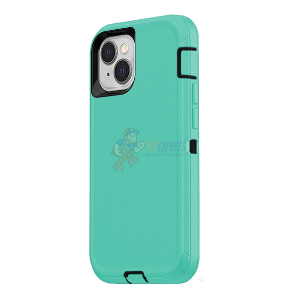 iPhone 15 Shockproof Defender Case Cover - Light Blue