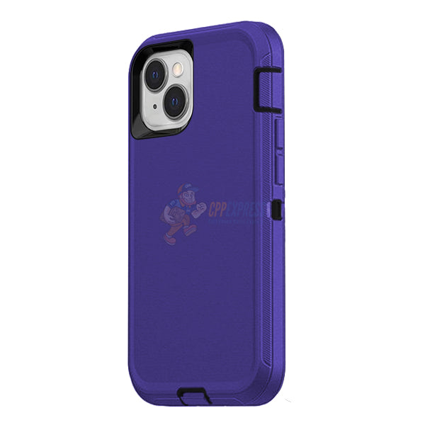 iPhone 15 Shockproof Defender Case Cover - Purple
