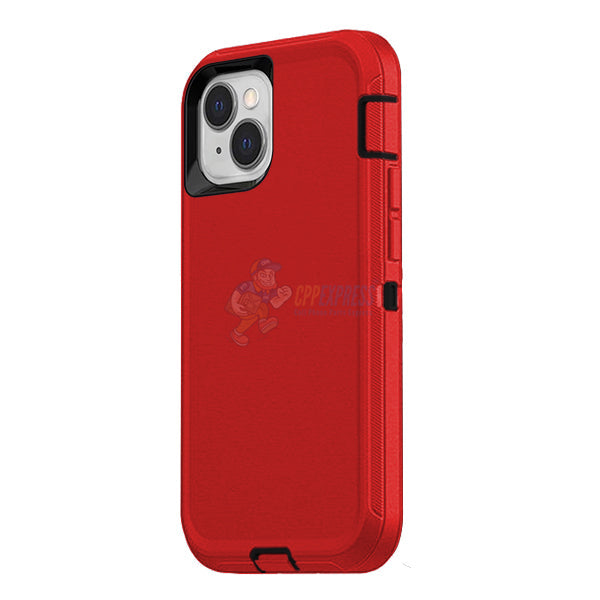 iPhone 15 Shockproof Defender Case Cover - Red