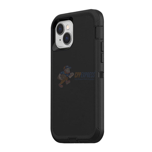 iPhone 15 Plus Shockproof Defender Case Cover - Black