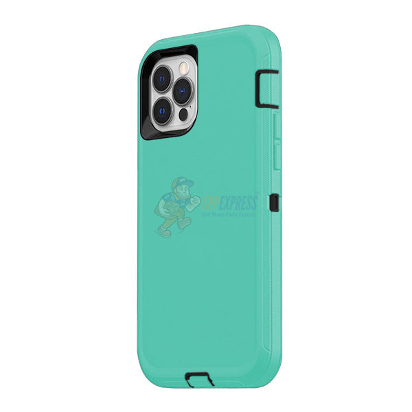 iPhone 15 Pro Max Shockproof Defender Case Cover - Light Blue