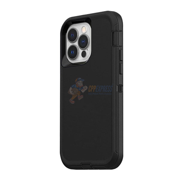 iPhone 15 Pro Shockproof Defender Case Cover - Black