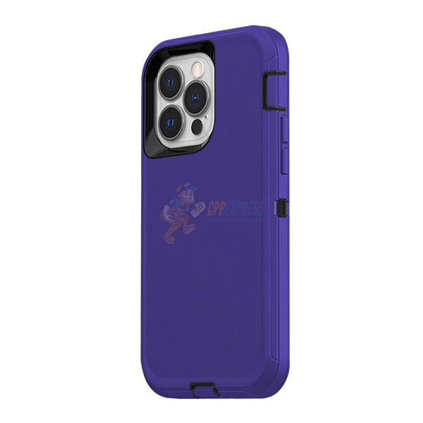 iPhone 15 Pro Shockproof Defender Case Cover - Purple