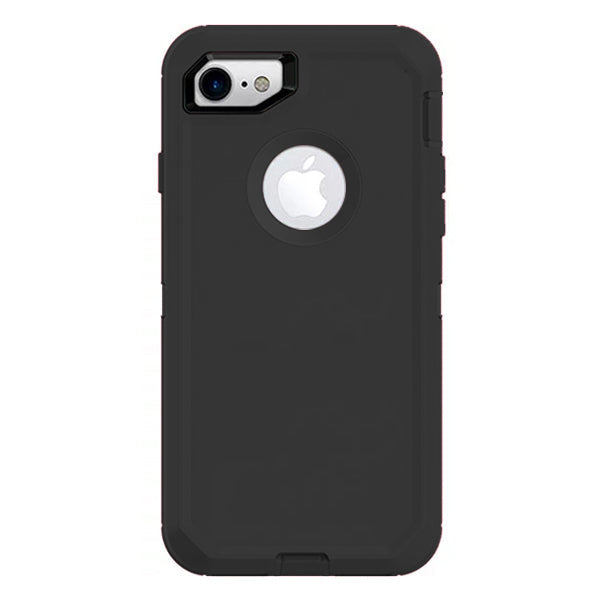 iPhone 7 / iPhone 8 Shockproof Defender Case Cover - Black