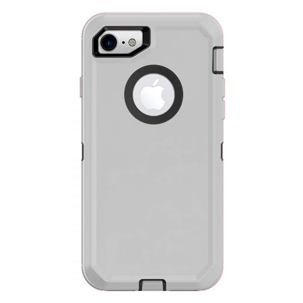 iPhone 7 / iPhone 8 Shockproof Defender Case Cover - Light Gray
