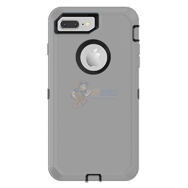 iPhone 7 Plus / iPhone 8 Plus Shockproof Defender Case Cover - Light Gray