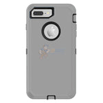 iPhone 7 Plus / iPhone 8 Plus Shockproof Defender Case Cover - Light Gray