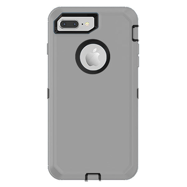 iPhone 7 Plus / iPhone 8 Plus Shockproof Defender Case Cover - Light Gray