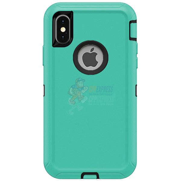 iPhone X / iPhone XS Shockproof Defender Case Cover - Light Blue
