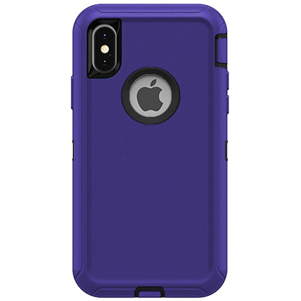 iPhone X / iPhone XS Shockproof Defender Case Cover - Purple