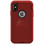 iPhone X / iPhone XS Shockproof Defender Case Cover - Red