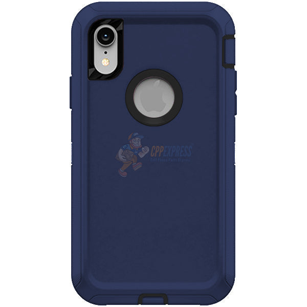 iPhone XR Shockproof Defender Case Cover - Dark Blue