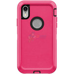 iPhone XR Shockproof Defender Case Cover - Hot Pink