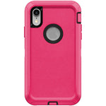 iPhone XR Shockproof Defender Case Cover - Hot Pink