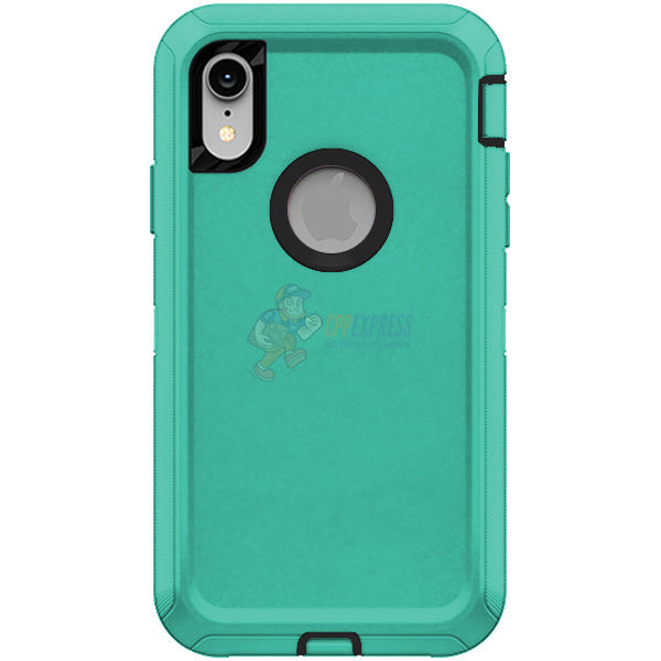 iPhone XR Shockproof Defender Case Cover - Light Blue