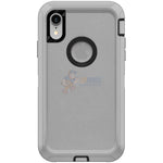 iPhone XR Shockproof Defender Case Cover - Light Gray
