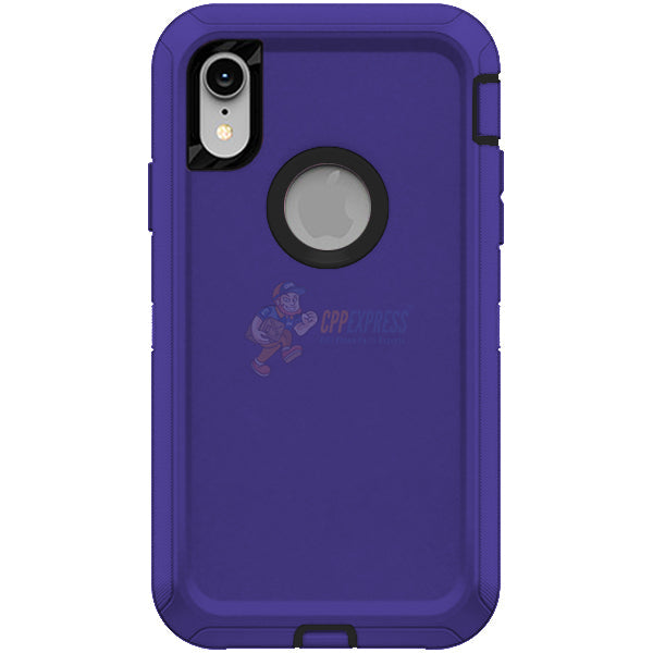 iPhone XR Shockproof Defender Case Cover - Purple