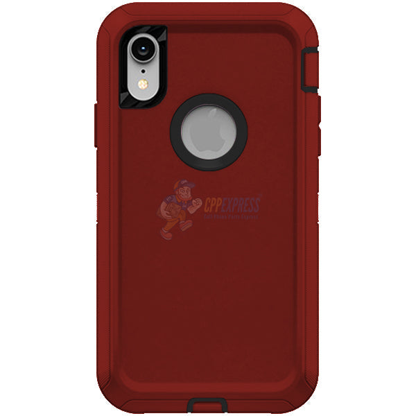 iPhone XR Shockproof Defender Case Cover - Red