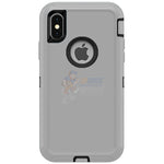 iPhone XS Max Shockproof Defender Case Cover - Light Gray