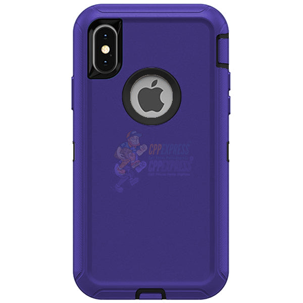 iPhone XS Max Shockproof Defender Case Cover - Purple