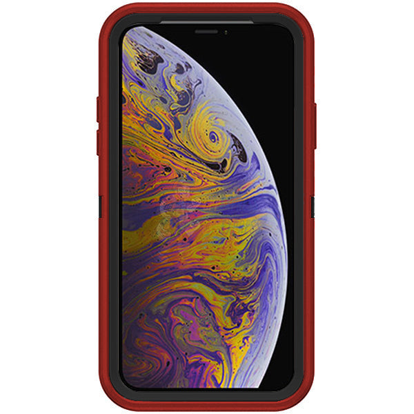 iPhone XS Max Shockproof Defender Case Cover - Red