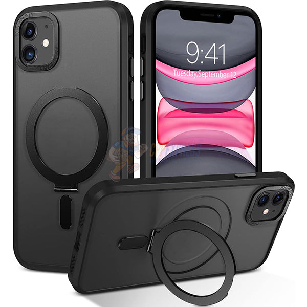 iPhone 11 Shockproof Magnetic Case With Invisible Stand Holder