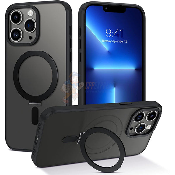 iPhone 13 Pro Max Shockproof Magnetic Case With Invisible Stand Holder
