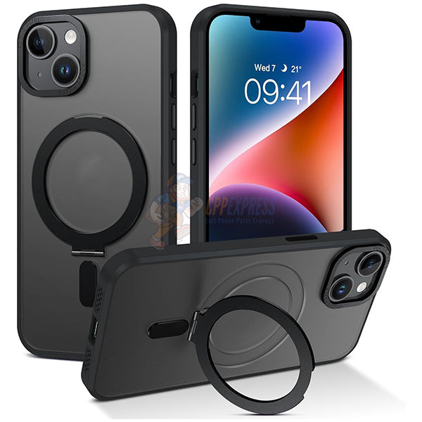iPhone 15 Shockproof Magnetic Case With Invisible Stand Holder
