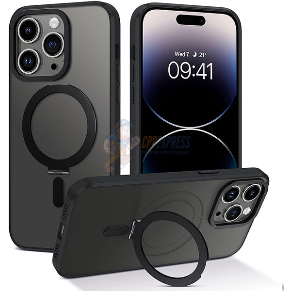 iPhone 15 Pro Shockproof Magnetic Case With Invisible Stand Holder