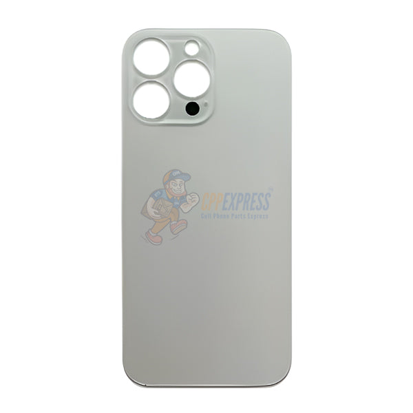 iPhone 16 Pro Max Glass Battery Back Door Cover - Premium Big Camera Hole - White