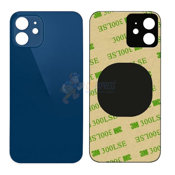 IPhone 12 Glass Back Door - Perfect Fit Premium Back Glass - Blue