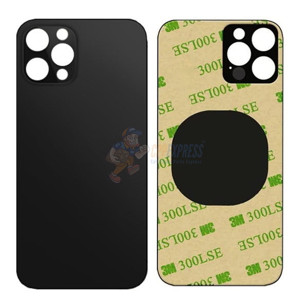 IPhone 12 Pro Glass Back Door - Perfect Fit Premium Back Glass - Black