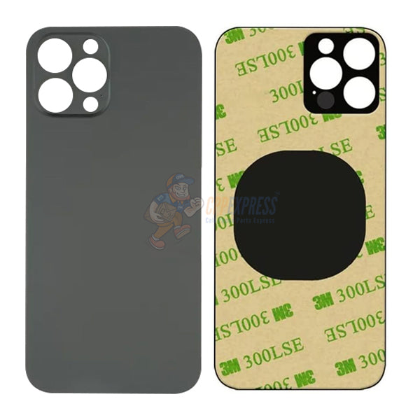 IPhone 12 Pro Max Glass Back Door - Perfect Fit Premium Back Glass - Black